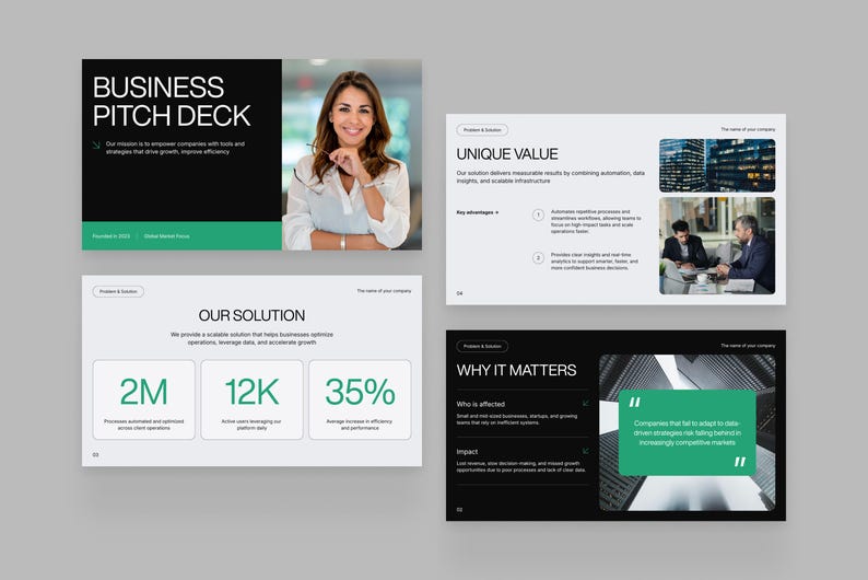 Modern Canva Pitch Deck Template, Business Presentation, Startup Slides ...