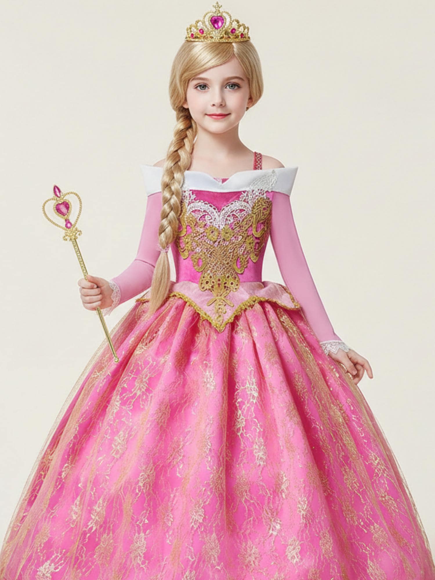 Girls Fairy Tale Princess Dress, Kids Fantasy Cosplay Costume Party Outfit 2-10 Years