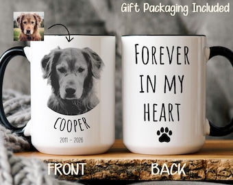 Personalized Pet Memorial Mug, Photo Custom, Dog Loss Gift, Remembrance Cup, Cat Sympathy, Keepsake Coffee Cup