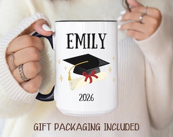 Personalized Graduation Mug Class Year Name Gift Graduate Coffee Cup Custom Senior Keepsake College High School Gift Idea