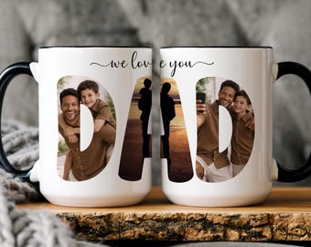 Custom Photo Dad Mug, Personalized Father’s Day Gift, Sentimental Keepsake Coffee Cup