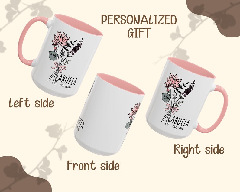 diseño taza abuela frente lado izquierdo derecho