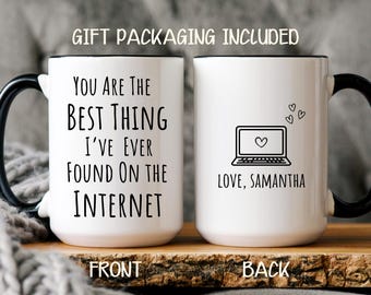 You Are The Best Thing I Ever Found On The Internet Mug, Pinky Promise Coffee Cup, Boyfriend Valentines Day Gift for Him, Anniversary Gifts