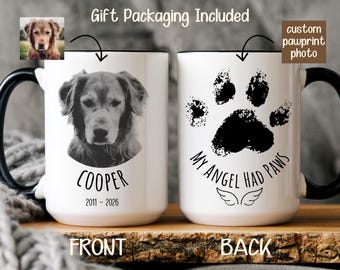 Personalized Pet Photo Memorial Mug, Dog Cat Remembrance Gift