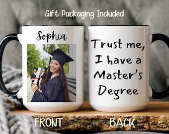 Personalized Graduation Photo Mug Gift Custom Name Degree Keepsake Cup