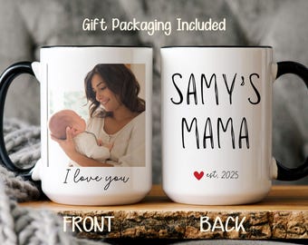 First Time Mom Mug Personalized Photo Gift New Mother Coffee Cup