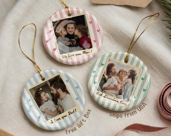 Personalized Mom Photo Ornament, Grandma Ornament, Nana Gift, Custom Family Ornament, Christmas Keepsake Gift