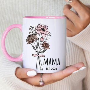 mug abuela est 2026 floral taza personalizada con nombre