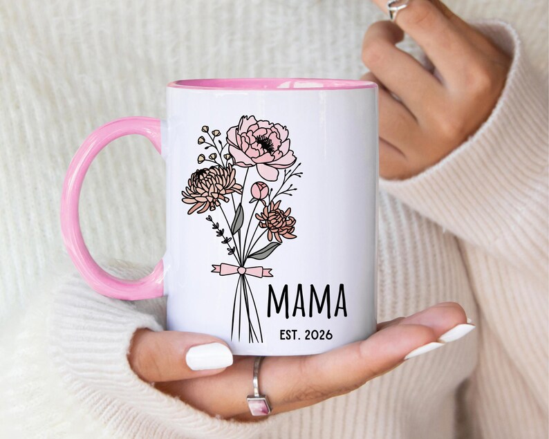 mug abuela est 2026 floral taza personalizada con nombre