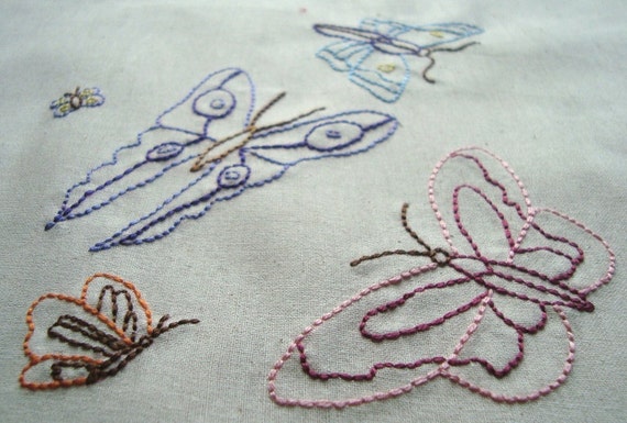 Butterflies. Hand Embroidery Pattern by PDF | Etsy