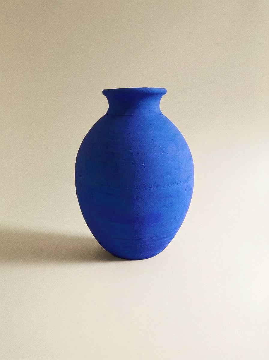 青い陶器の花瓶 - Etsy 日本