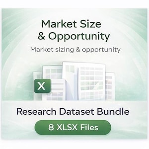 Market Size & Opportunity – Market Research Dataset Bundle | Market Sizing, Growth and Opportunity Analysis | 8 XLSX Files