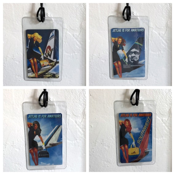 Vintage Inspired Custom Stewardess Luggage Tag With The Words Etsy