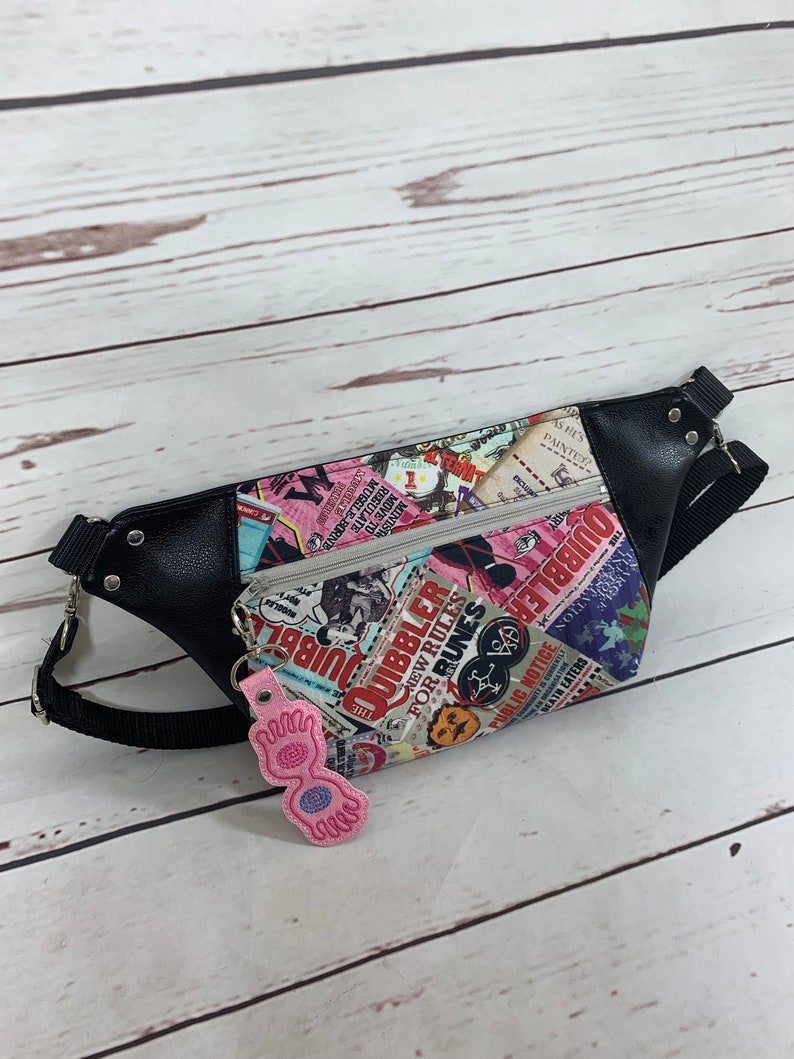 Boy Wizard Zipper Bag Luna Fanny Pack Wizard School Kangaroo Pouch Waist Pouch Hip Bag Wizard Carry All Magic Magic News