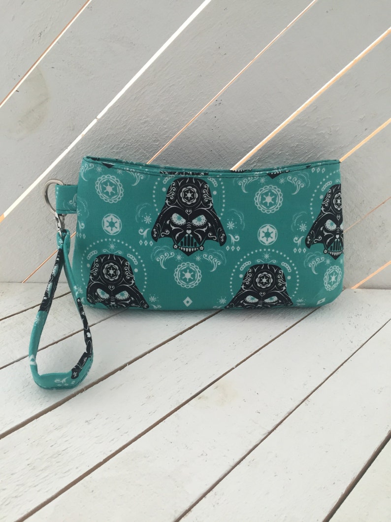 Star Darth Space Handbag Wars Cosplay Sugar Skull Wristlet Pouch Clutch Vader Purse Zipper Pouch Bag