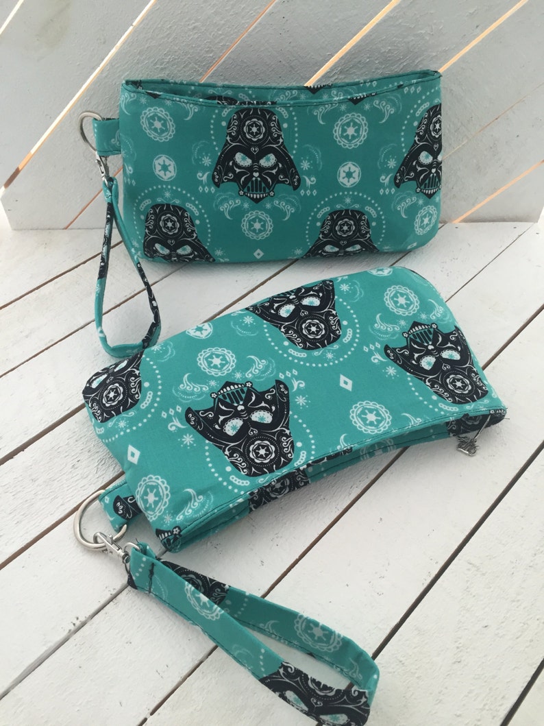 Star Darth Space Handbag Wars Cosplay Sugar Skull Wristlet Pouch Clutch Vader Purse Zipper Pouch Bag