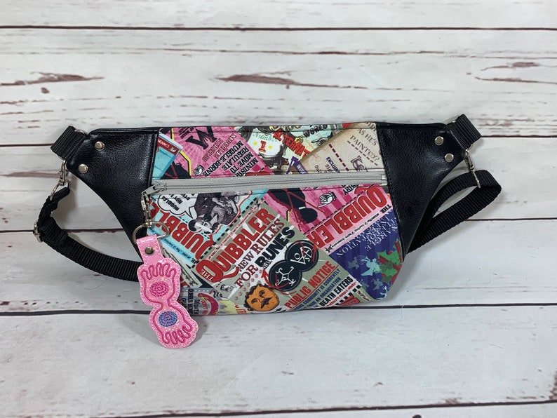 Boy Wizard Zipper Bag Luna Fanny Pack Wizard School Kangaroo Pouch Waist Pouch Hip Bag Wizard Carry All Magic Magic News