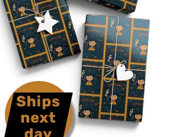 Carta da regalo, Coraline Movie Wuss Puss Cat e altre carte da regalo per mamme con bottoni
