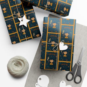 Cadeaupapier, Coraline Movie Wuss Puss Cat en andere moedercadeauverpakking met knopen afbeelding 12