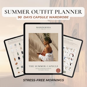 夏のカプセルワードローブガイド | 90日間のコーディネート | ミニマルなヨーロピアンスタイルと32ピースのカプセル（デジタルPDF）