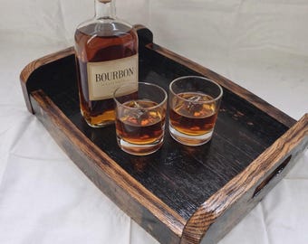 Rustic decorative tray with handles