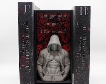 Cat Got Your Tongue? Dark Romance Book Nook | Haunting Adeline Bookshelf Insert | Adeline x Zade Inspired Decor | Spicy Book Lover Gift