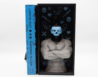 Lights Out Book Nook | Dark Romance Bookshelf Insert | Gothic Medical Mask Decor | Spicy BookTok Inspired | Morally Grey Romance Gift