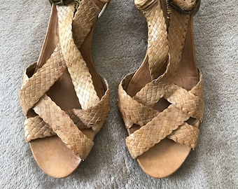 Vintage Sutton Plaza Braided Leather Sandals