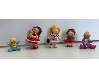 VTG Cabbage Patch Kinder Babys 2 ”Spielzeugfiguren 80er Jahre Lot von 5 Krankenschwester Ice Cream Boy
