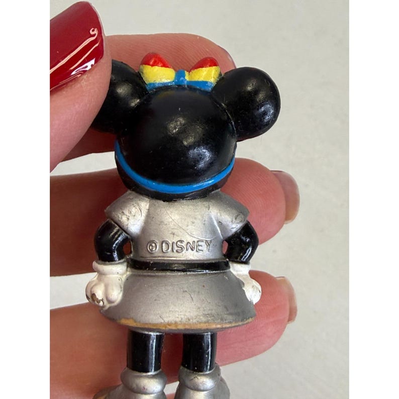 Lot Vintage Disney Mickey & Minnie Mouse PVC Figuren Superheld Space Pluto Goofy Bild 10
