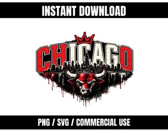 Chicago PNG SVG | Arquivo para impressão por sublimação com fundo transparente | Download instantâneo