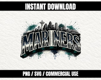 Mariners PNG SVG | Arquivo para impressão por sublimação com fundo transparente | Download instantâneo