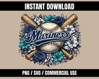 Mariners PNG SVG | Arquivo para impressão por sublimação com fundo transparente | Download instantâneo
