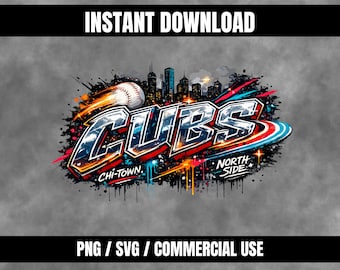 Cubs PNG SVG | Arquivo para impressão por sublimação com fundo transparente | Download instantâneo