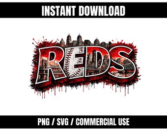 Arquivo PNG SVG dos Reds | Arquivo para impressão por sublimação com fundo transparente | Download instantâneo