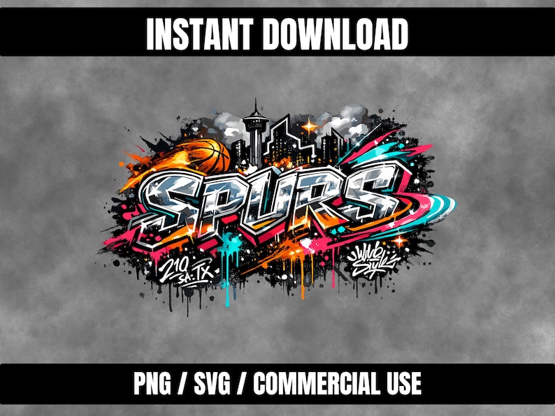 Spurs PNG SVG | Sublimation Print File Transparent Background | Instant ...