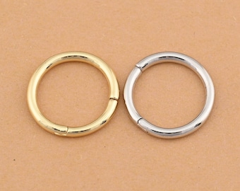 Smooth Circle Spring Clasp for Bracelet Necklace Jewelry Making Round Push Gate Connector Findings
