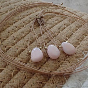 Collar de caracola rosa: cuentas de plata de ley o chapadas en oro