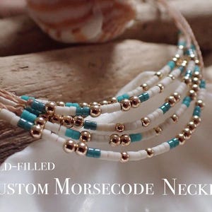Morse Code Necklace: Adjustable Waterproof Polyester Cord Jewelry