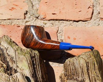 Tobacco pipe "Straight BLUE", freehands unique