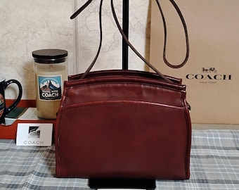 Vintage Coach Carlyle Bag Mahogany Brass Style - 9854 Strap and Hang Tag