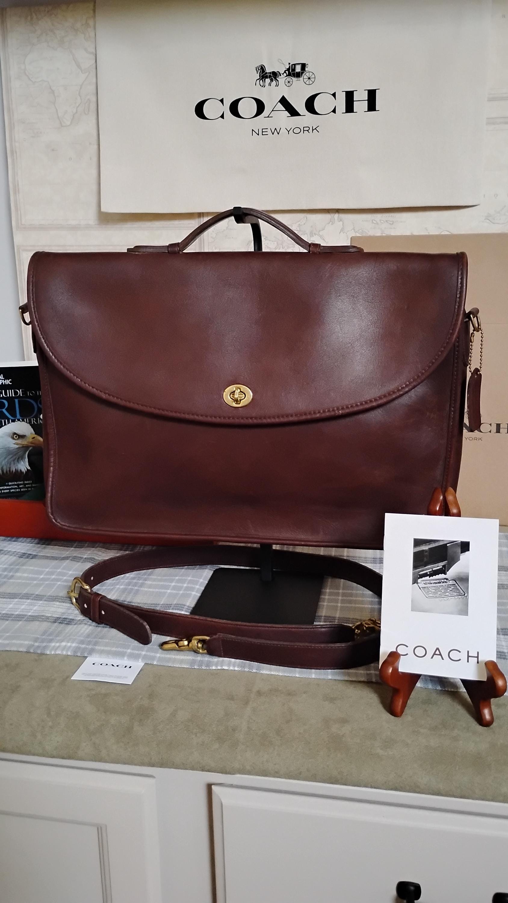 Vintage Coach Leather Briefcase - Etsy