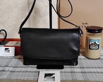 Vintage Coach Curtis Bag Black Brass Style - 9975 Strap and Hang Tag