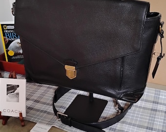 Coach Crosby Box Grain Designer Briefcase Style - F70961 Coach Strap and Hang Tag