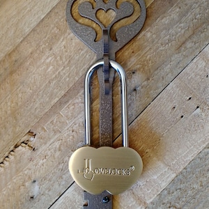 LoveLocks DIY Hasp with Love Lock, Wedding Love Locks, Ceremony LoveLock, Wish Lock, Engraved Padlock, Lock Holder, Wedding Lock