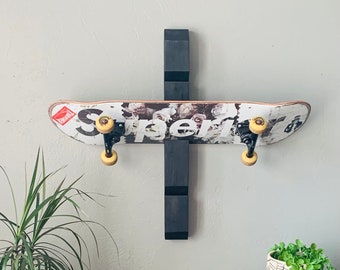 Wall Mounted Skateboard or Snowboard Holder Organizer Rack