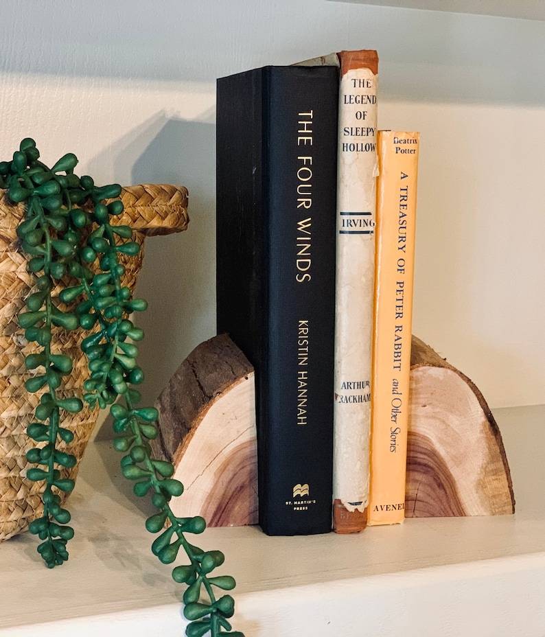 Handmade Real Wood Cedar Bookends image 1