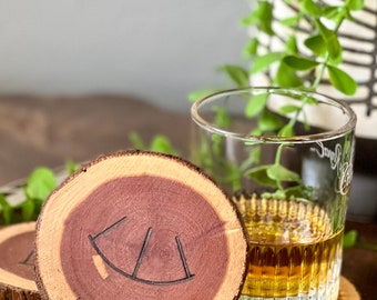 Handmade Real Wood Cedar Coasters