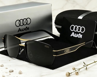 Audi Classic Men’s Polarized Aviator Sunglasses, Anti-Glare Driving & Fishing Glasses, Lightweight Metal Frame Outdoor Sun Shades for Men