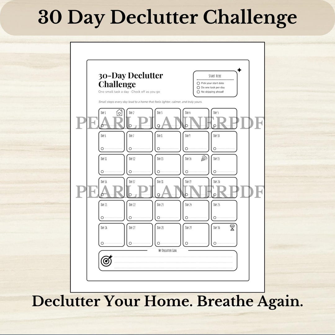 Declutter Planner BUNDLE - PRINTABLE Spring Cleaning Checklist ...